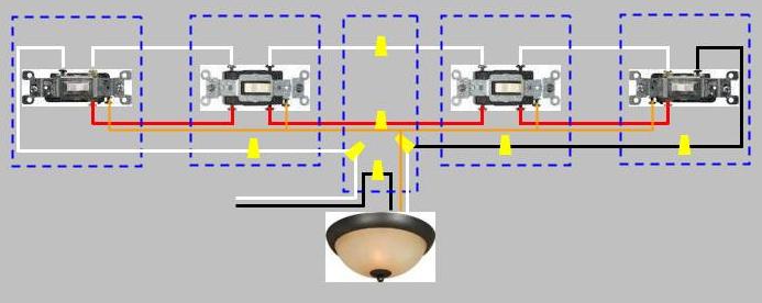 4-Way Switch Installation - Circuit Style 5